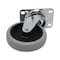 Rubbermaid Commercial Replacement Non-Marking Plate Caster, 4", Black/Gray FG1011L20000 - alternate 5